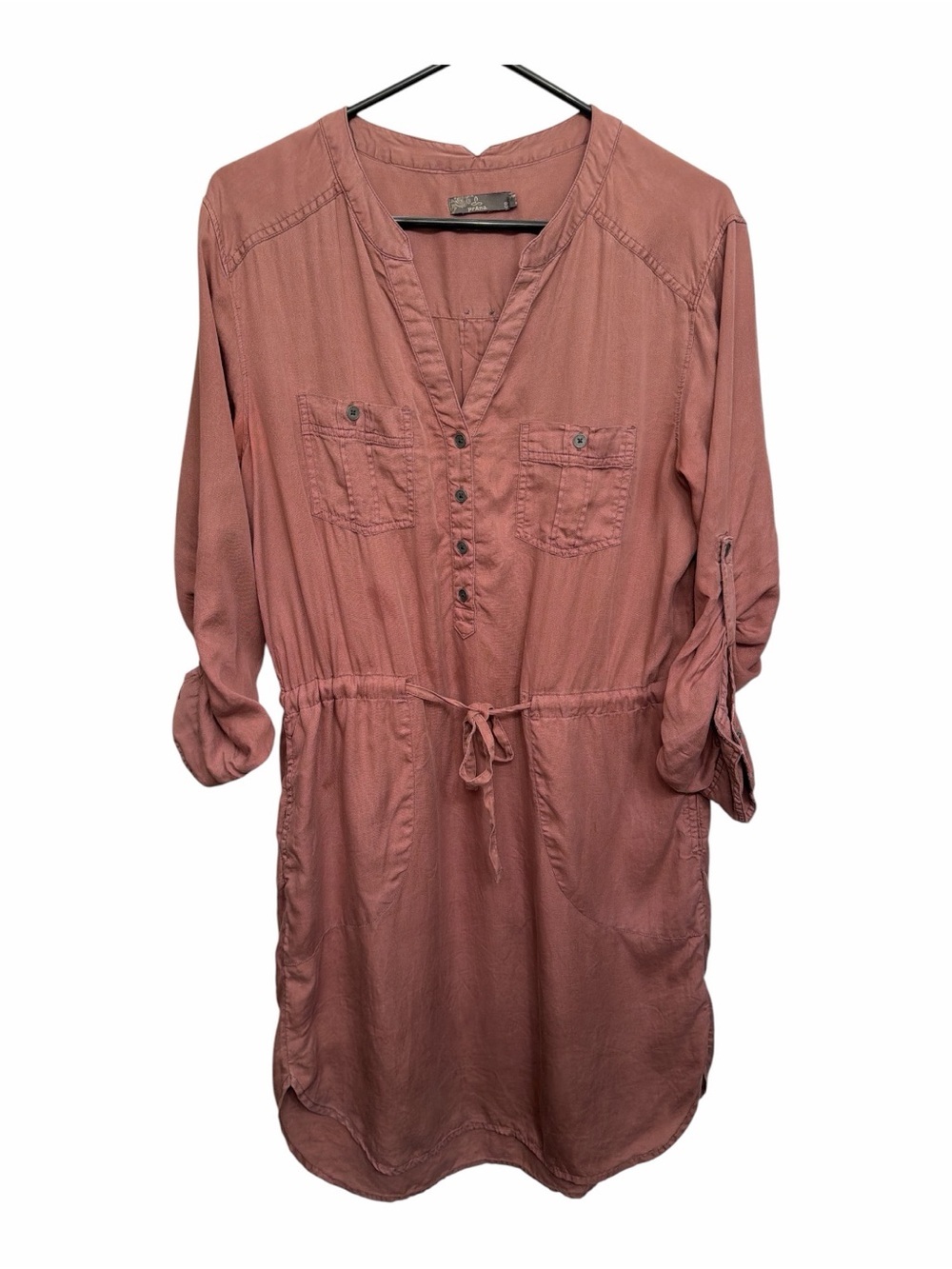 Prana Abbey Tencel Shirt Dress Women's Mauve Pink